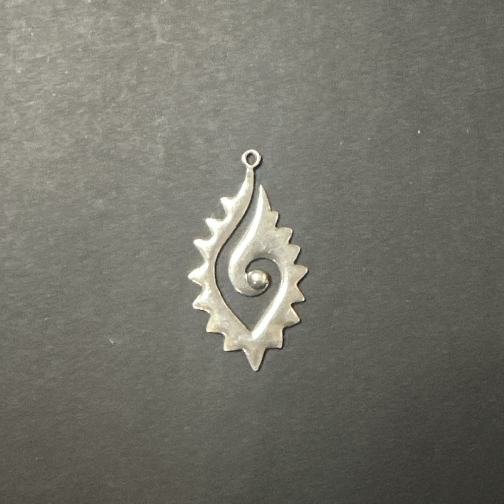 Vintage Sterling Silver Open Work Tribal Design 1.5" Mexico